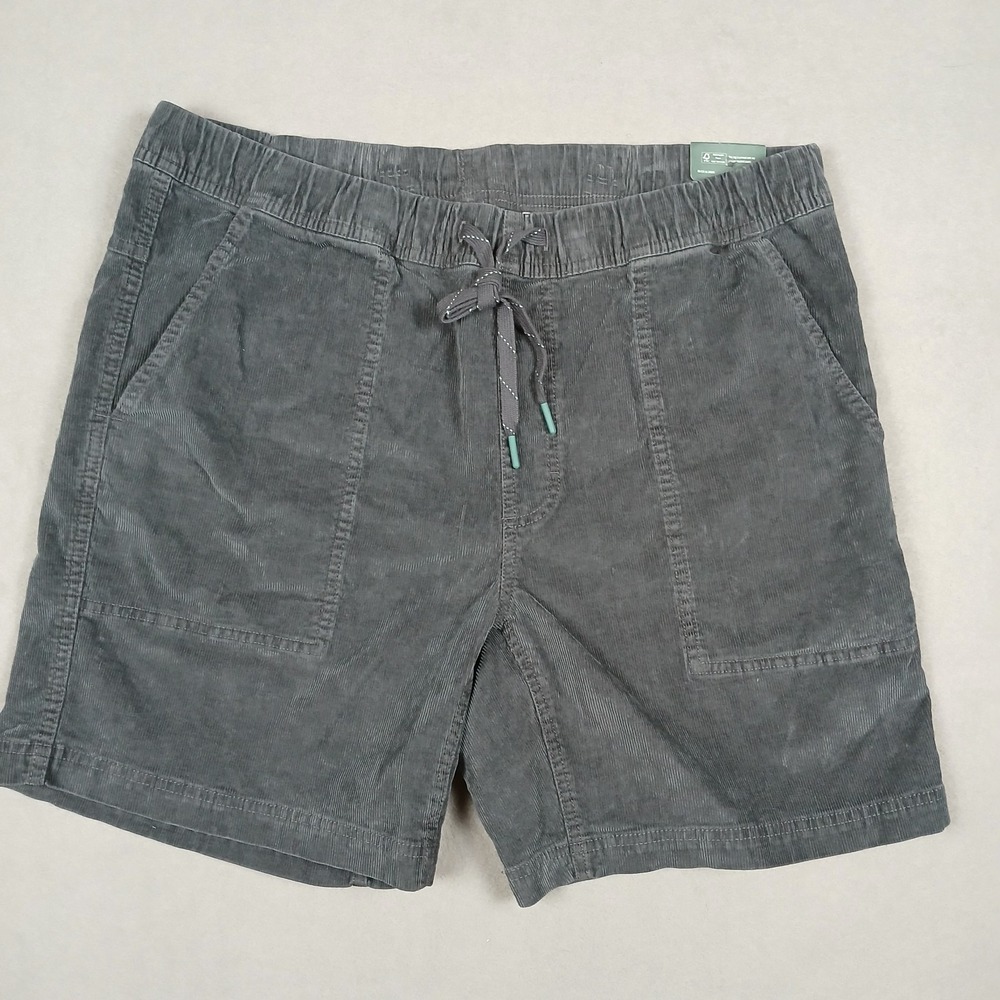 NWT Alpine Design Men's Large Hike Corduroy Shorts Midnight Black 7" UPF 50+